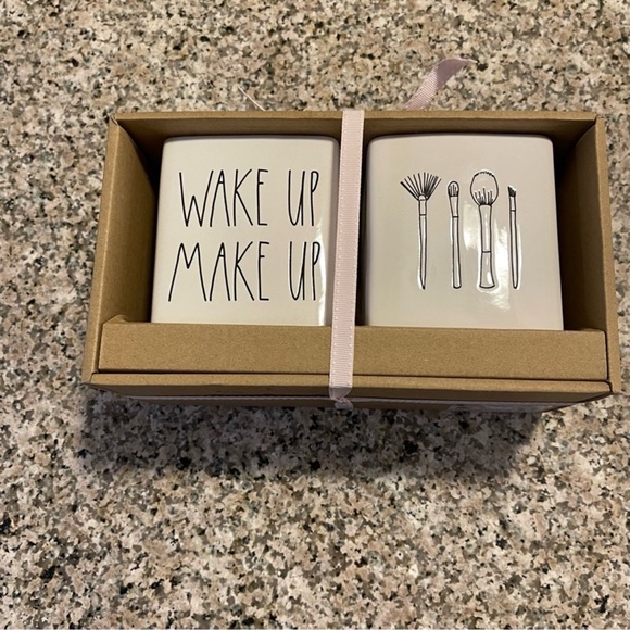 Rae Dunn Makeup Brush Holder Set - White - Picture 8 of 10